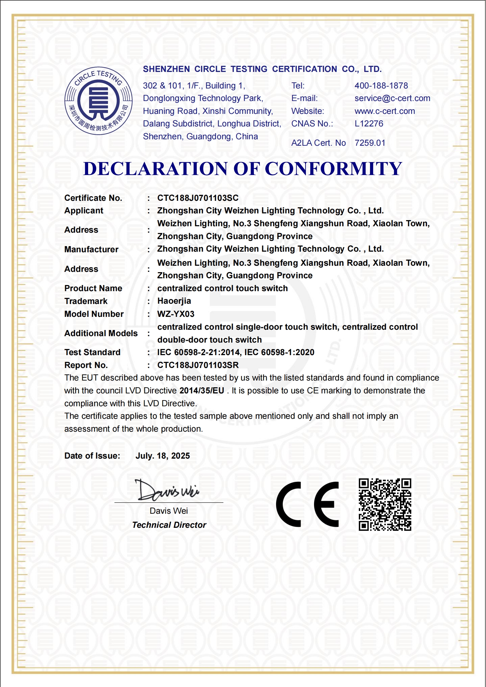 CTC188J0701103SC