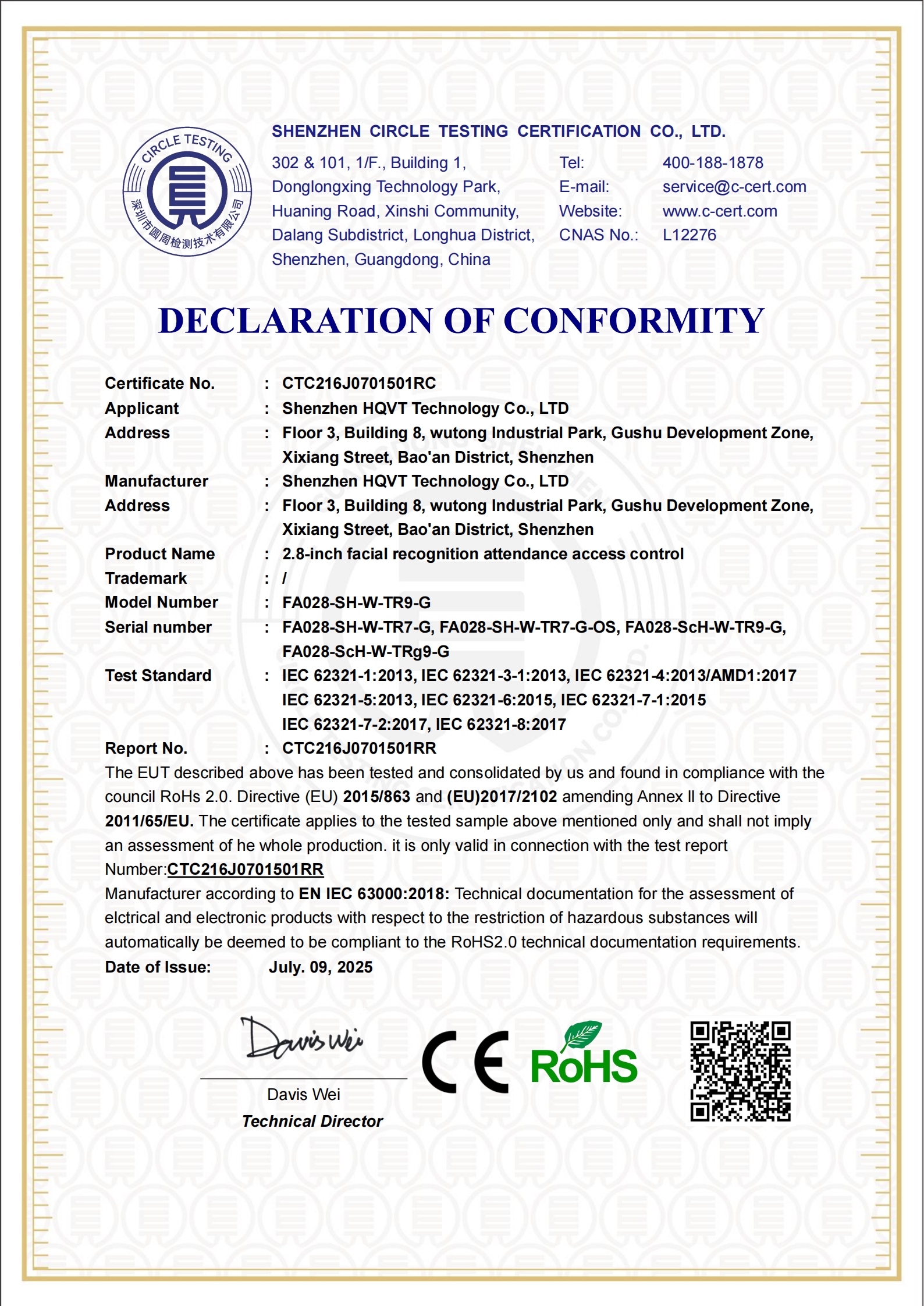 CTC216J0701501RC