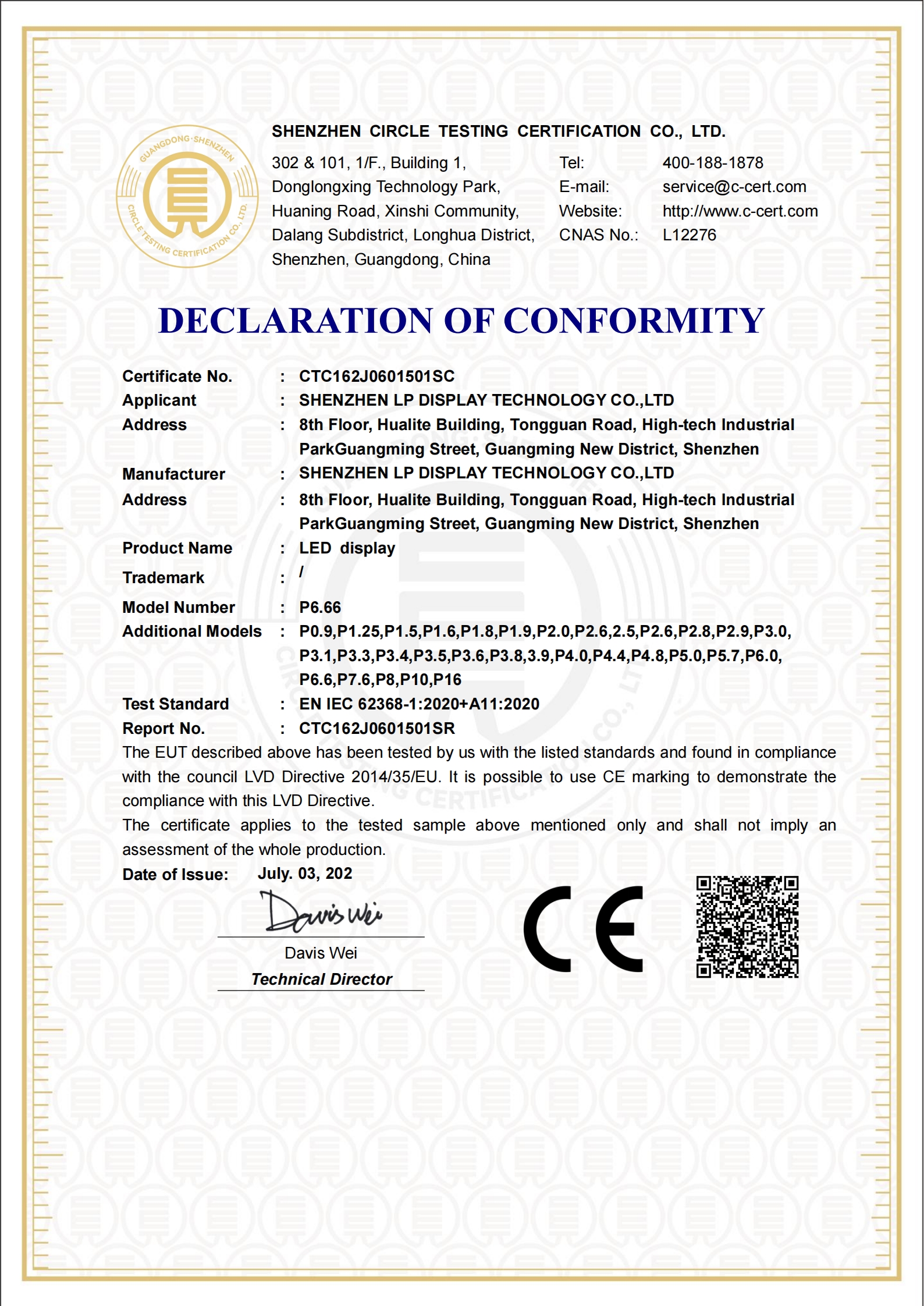 CTC162J0601501SC