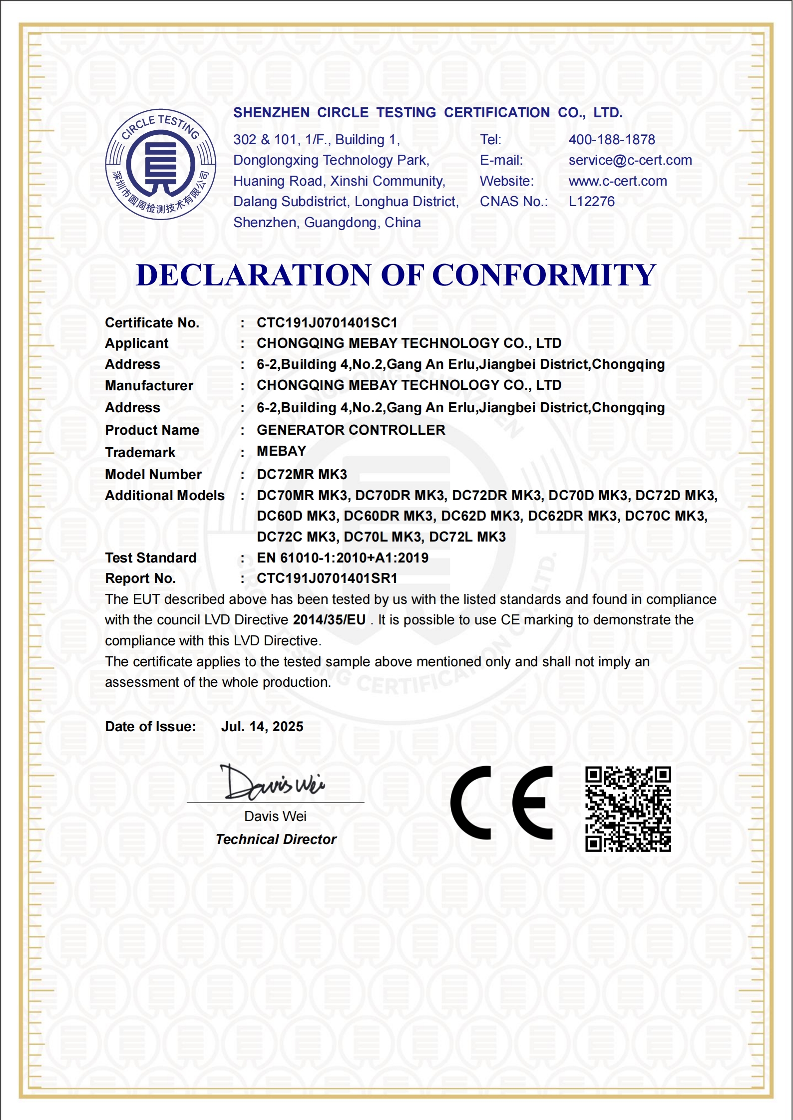 CTC191J0701401SC1