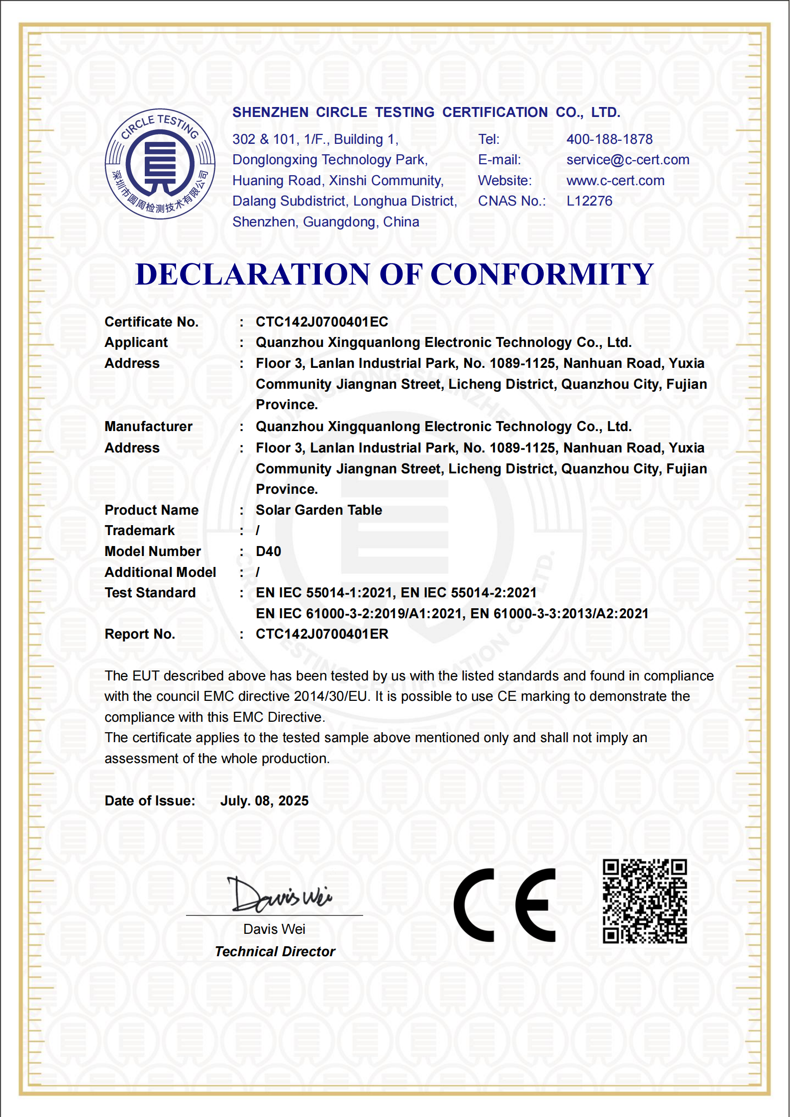 CTC142J0700401EC