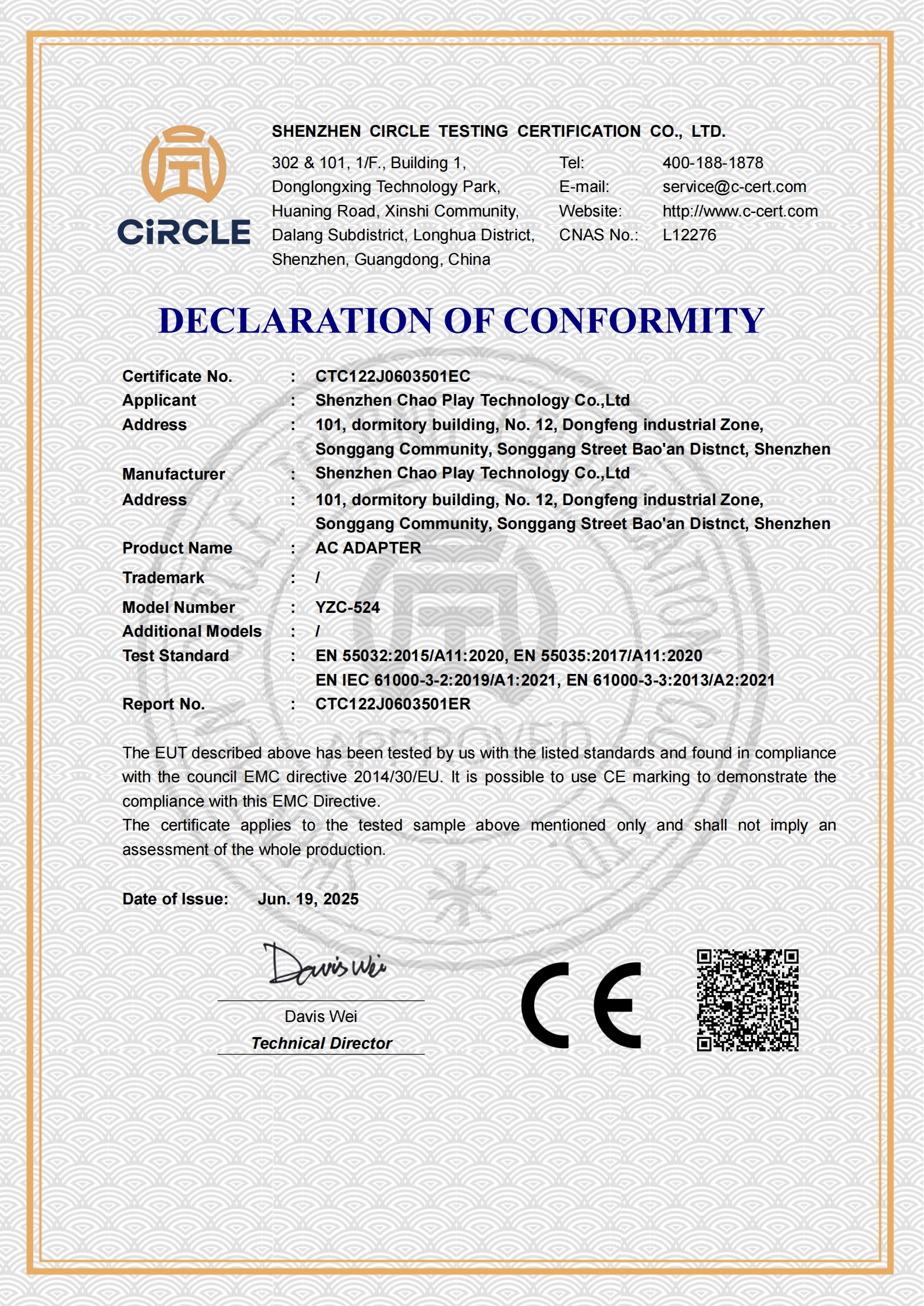 CTC122J0603501EC
