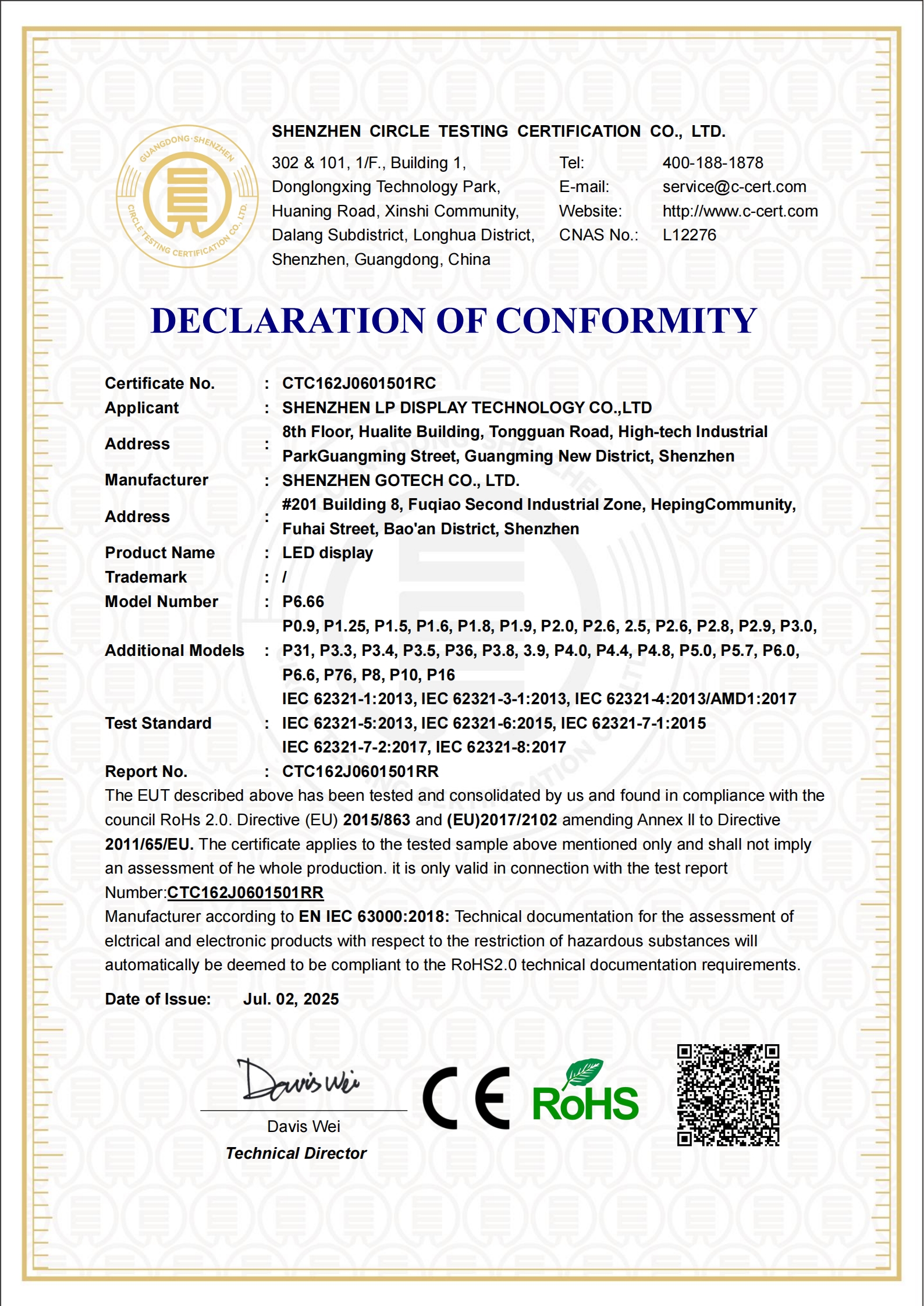 CTC162J0601501RC