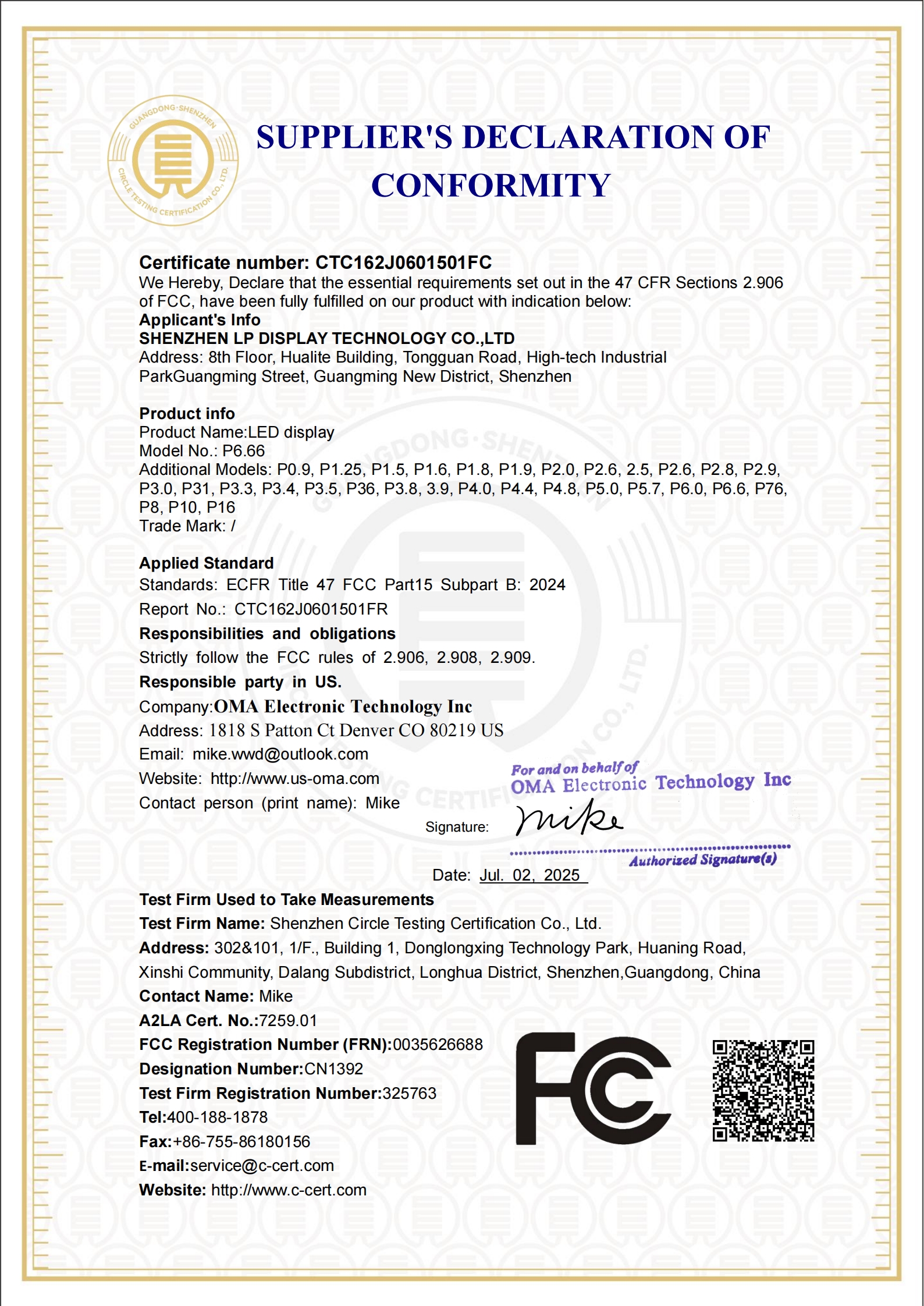 CTC162J0601501FC