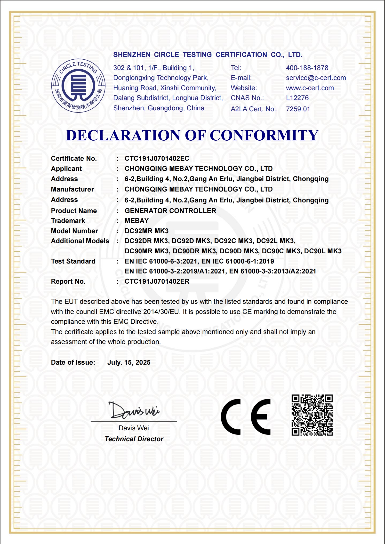 CTC191J0701402EC
