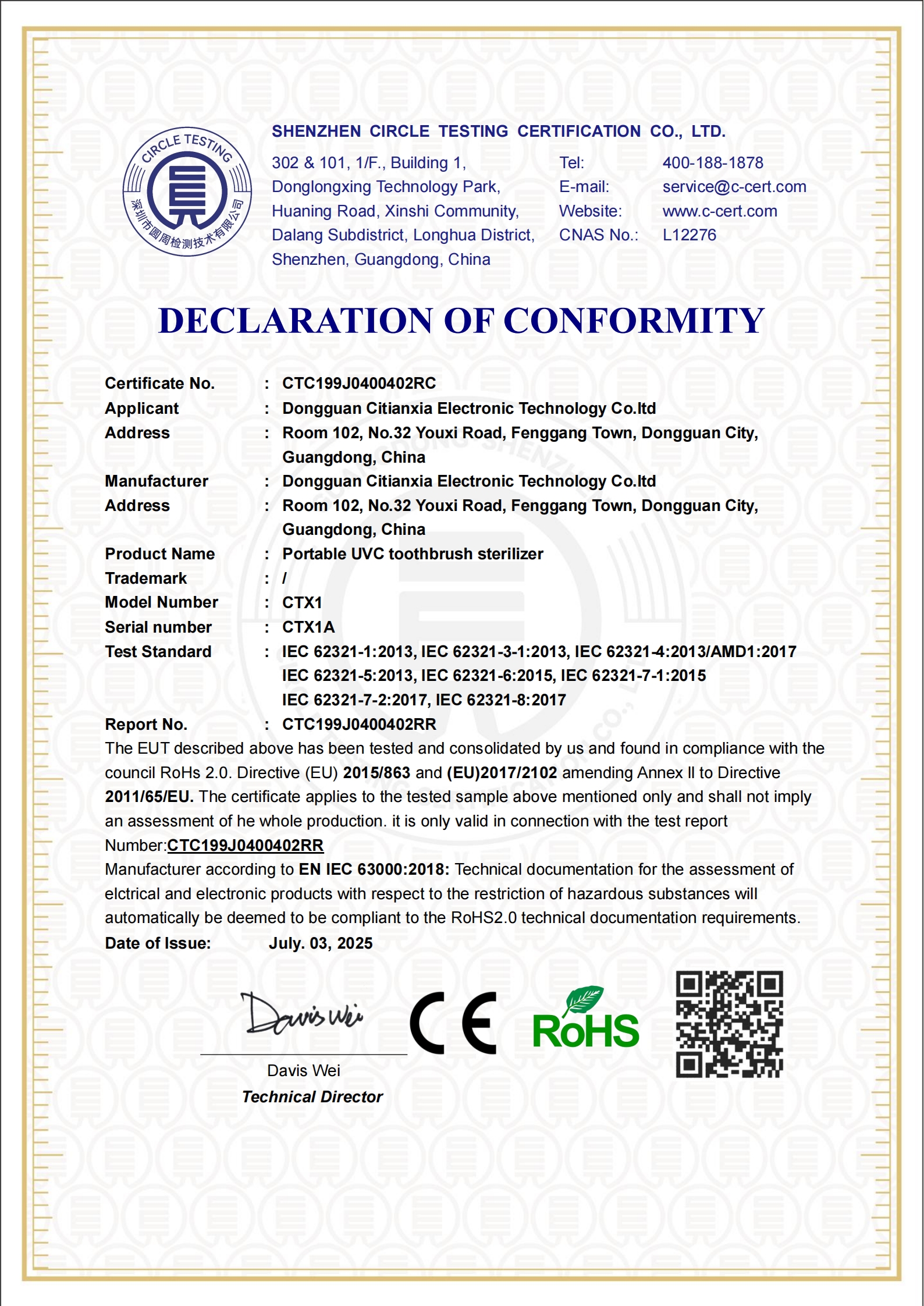CTC199J0400402RC