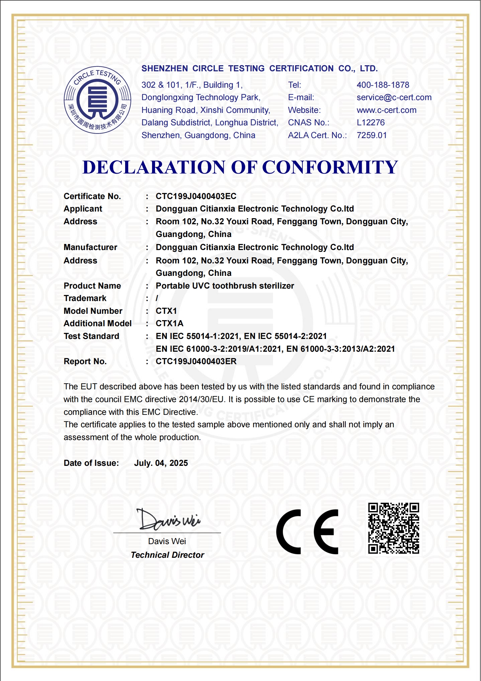 CTC199J0400403EC