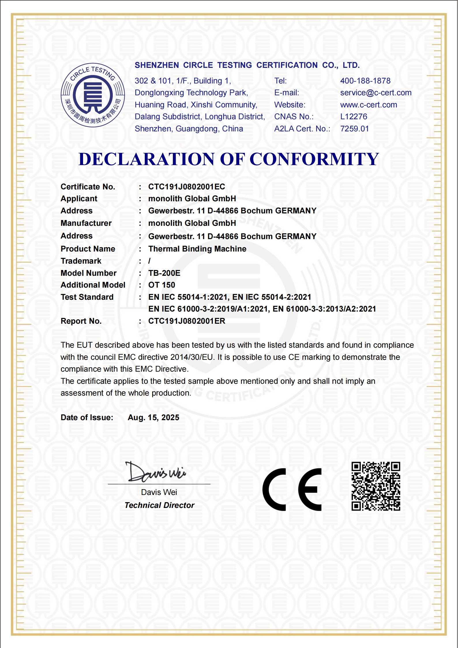 CTC191J0802001EC