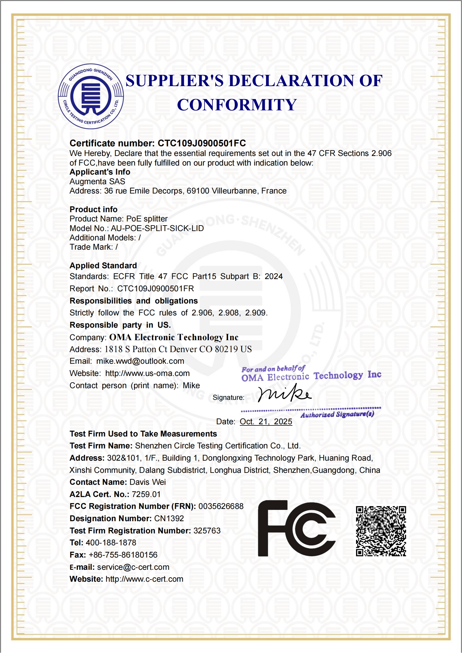 CTC109J0900501FC